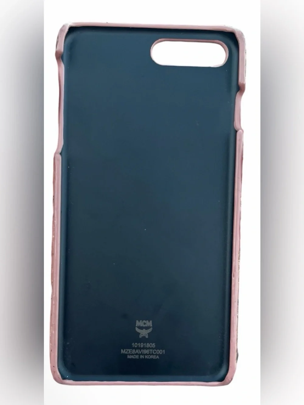 MCM METALLIC ROSE GOLD LOGO PHONE CASE IPHONE 7/8 PLUS